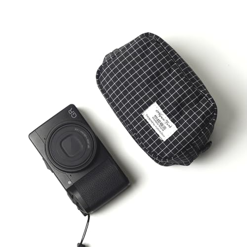 Small camera bag, utility bag, makeup bag, made of nylon, waterproof, shockproof(Black - color: Black