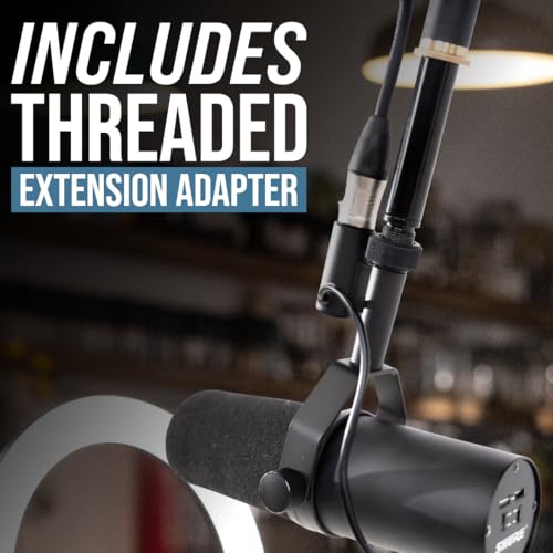 Shure by Gator Deluxe Articulating Desktop Podcasting Mic Boom Arm with Cable Management Channel; (SH-BROADCAST1)