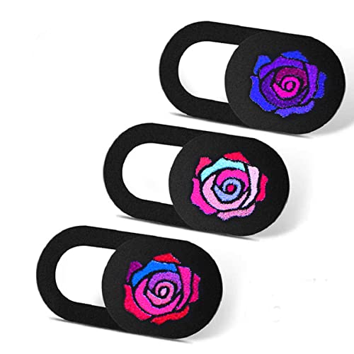Webcam Cover Slide 3 Packs Ultra-Thin Camera Covers for Computer Laptop Desktop Smartphone to Protect Your Privacy and Security, Rose Black - color: Rose