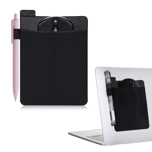 Portable Hard Drive Sleeve Stick on External Hard Drives Carrying Case Adhesive Hards Drive Holder Reusable Pocket Pouch Sleeve Storage Organizer for Most External Solid Cable State Mouse SSD