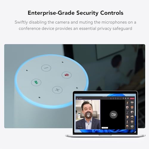 NUROUM C20(2nd Gen) HD Conference Webcam, 1080P Video Conferencing Camera with Microphone and Speaker, All in One Computer Camera for Desktop, 13ft Voice Pickup, AI Noise-Cancellation, USB Plug&Play