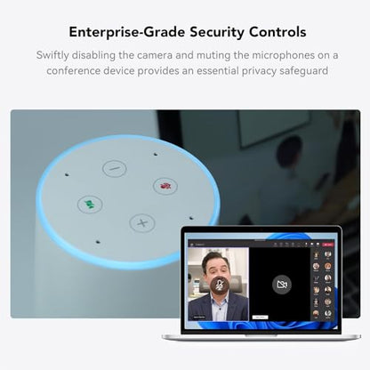 NUROUM C20(2nd Gen) HD Conference Webcam, 1080P Video Conferencing Camera with Microphone and Speaker, All in One Computer Camera for Desktop, 13ft Voice Pickup, AI Noise-Cancellation, USB Plug&Play
