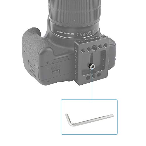 CAMVATE 1/4"-20 Camera Screw with Hexagon Socket Head for Tripod Baseplate | 5 Pieces