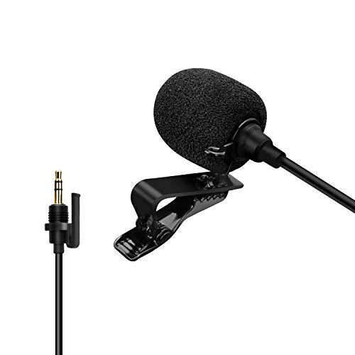 COMICA CVM-SM-O1 Lavalier Lapel Microphone, Omnidirectional TRS Clip-on Condenser Mic Compatible with DSLR Camera BoomX-D/Sennheiser and Other Wireless Transmitter,Lav Mic for Video Recording