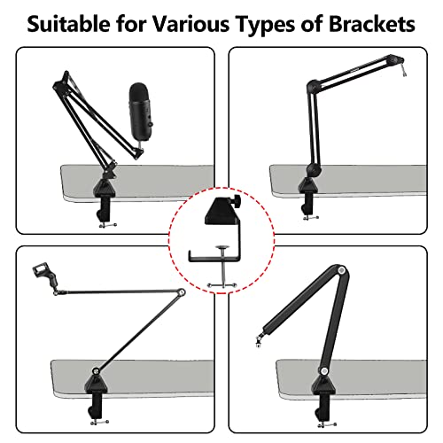 GEEKRIA for Creators Microphone Desk Mount Clamp, Boom Arm Clamps for Adjustable Mic Stand Compatible with TONOR T20, Aokeo AK-35, InnoGear Microphone Arm