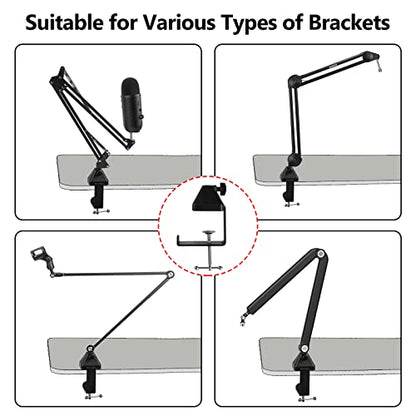GEEKRIA for Creators Microphone Desk Mount Clamp, Boom Arm Clamps for Adjustable Mic Stand Compatible with TONOR T20, Aokeo AK-35, InnoGear Microphone Arm