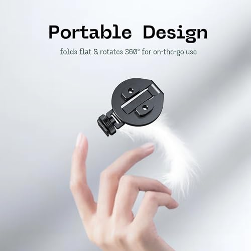 FANAUE Magnetic Phone Tripod Mount, Cold Shoe Phone Holder for Camera, Aluminum iPhone Tripod Mount Adapter with 1/4”Threaded Hole, Compatible with iPhone 17/16/15/14/13 Series