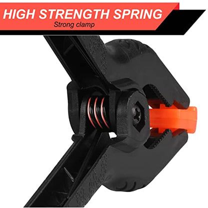 2 Pack Spring Clamps, 8.5inch Plastic Clips, Small Backdrop Clips, Clamps Heavy Duty, Spring Clips for Crafts, Backdrop Stand, Woodworking, Photography Studios (Black) - size: 2 Pack,8.5inch