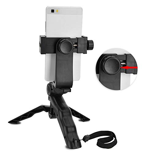 Phone Tripod Handheld Stabilizer, Adjustable Multiple Angles Compact Foldable High Compatibility, with Hand Grip for Vlogging Filming Smartphones