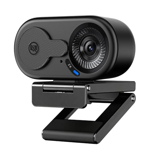 EMEET C100 2K Webcam for PC, Built-in Mic, Rotating Privacy Cover, Portable Metal Clip, Computer Camera for Home Office, Meetings, Learning, Streaming, External Webcam for Desktop, Laptop, PC USB-A - style: Crisp 2K w/ Portable Metal Clip