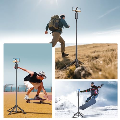 Fuloview Auto Face Tracking Tripod,67''Phone Tripod for iPhone,360° Rotation Follows Your Movement,Bluetooth Remote,Phone Holder for Vlog,Live Streaming, Video Call,Content Creators.