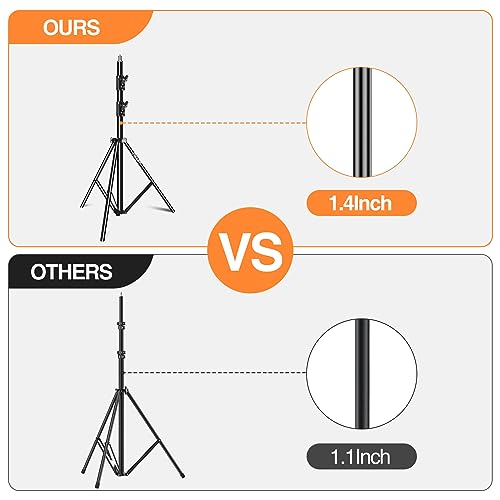 EMART Heavy Duty Light Stand 8.5ft, Spring Cushioned, Aluminum Alloy Construction, Photo Video Studio Tripod with Carrying Bag for Photography Lighting, Parabolic Softbox, Flash (1 Pack) - size: 1 Pack
