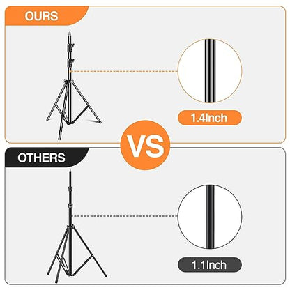 EMART Heavy Duty Light Stand 8.5ft, Spring Cushioned, Aluminum Alloy Construction, Photo Video Studio Tripod with Carrying Bag for Photography Lighting, Parabolic Softbox, Flash (1 Pack) - size: 1 Pack