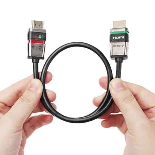 Locking HDMI 2.0 Cable - 4K@60Hz 18Gbps HDR for High-Speed Video Transfer with Ultra Lock System-1M/3FT - size: 1M