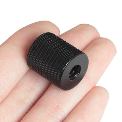 2PCS Double Female Thread Tripod Cylinder Adapter Screw 1/4 to 1/4 with Center 1/4-20 Thread Photography Equipment Camera Tripod Nut Accessories Suitable for Electric Rails and Light Stands