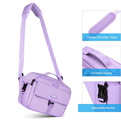 MOSISO Camera Shoulder Bag Case Crossbody Sling Purse, DSLR/SLR/Mirrorless Compact Padded Photography Handbag with Rain Cover Compatible with Canon/Nikon/Sony Cameras and Lenses, Purple - color: Purple