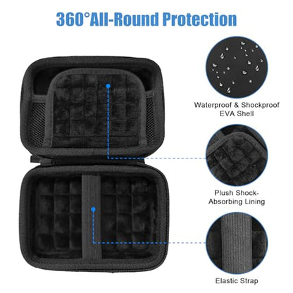 Hard Drive Case, Portable External Hard Drive Case Protective Storage Case | Shockproof Travel Tech Organizer Pouch with SD Card Slots, Mesh Cable Pocket, Electronic Storage Bag for Passport Hard Drives