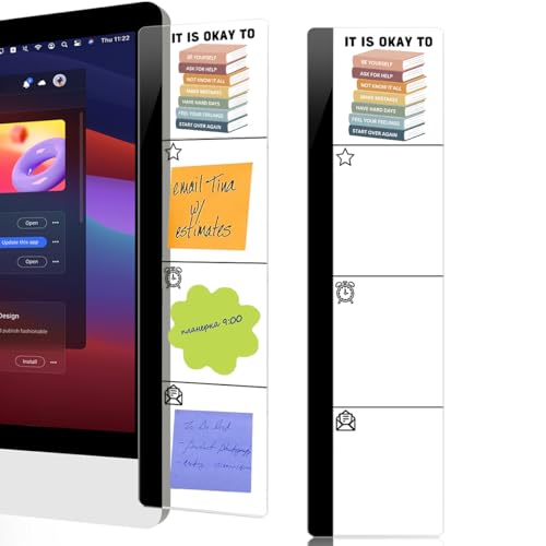 Computer Monitor Memo Board Inspirational It is Okay to Logo Decor Monitor Message Board Sticky Notes Office Desk Accessories for Send Family Members Office Friends and Colleagues Gifts - color: Be Yourself