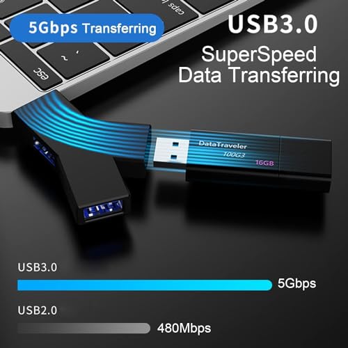 Black 3-Port Splitter Hub (2 USB 2.0 + 1 USB 3.0), USB Hub, Mini Laptop with USB 3.0 for Windows XP/Vista/7/8/10, Compatible USB Adapter for PC and Laptop Networking Products Computer Accessories