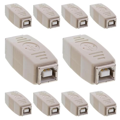 Cmple - USB B to B Adapter USB 2.0 Female to Female Coupler Jack to Jack Connector Converter for Printer Cable Scanner HDD External Hard Drive - 10 Pack - size: 10 Pack, style: USB 2.0 B Female to B Female