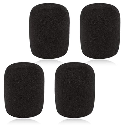 4 Pack Microphones Cover Soft Foam Mic Covers Microphone Foam Covers Microphone Windscreen Protection for Most Standard Handheld Microphones