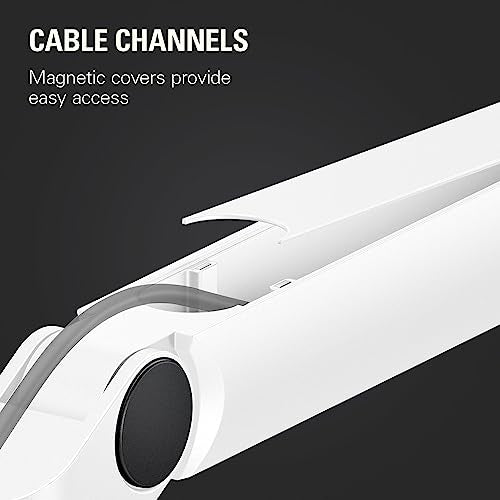 Elgato Wave Mic Arm LP White, Low Profile Boom Arm | Sits below shoulder line, 360-degree rotation, Magnetic cable channels, All-metal build, Fully adjustable mount - style: Mic Arm LP White