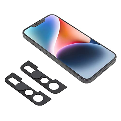 Phone Front Camera Cover,Webcam Cover Compatible for iPhone 17e /16e / 14/14 Plus / 13/13 Mini /13 Pro / 13 Pro Max,Protect Privacy and Security,Not Affect Face ID, 2 Pack-Black