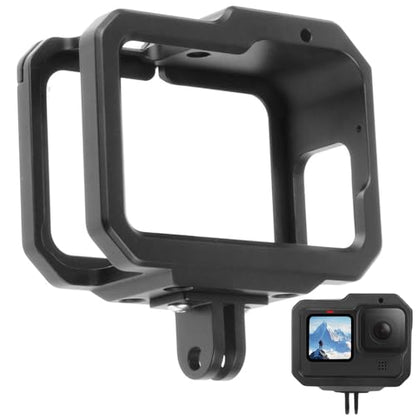 Aluminium Protective Cage for GoPro Hero 13/12/11/10/9, Durable Hard Frame Cases Protector, Strong Metal Housing Frame Video Cage with Sliding Cover - style: Standard Version