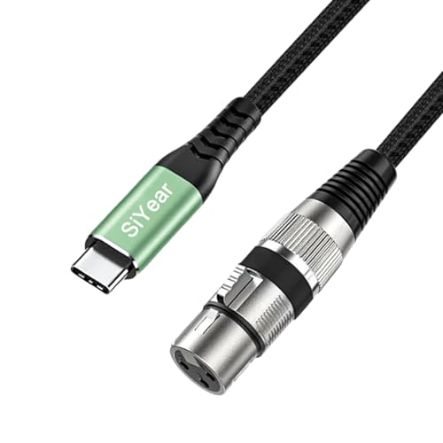 USB C to XLR Female Audio Cable, XLR 3PIN toType C Adapter StereoPower Amplifier Cable for Connecting Smartphones USB C to Active Speaker, Laptops,Mixer Console（3.3FT/1M ） - color: USB C-XLRF-1M