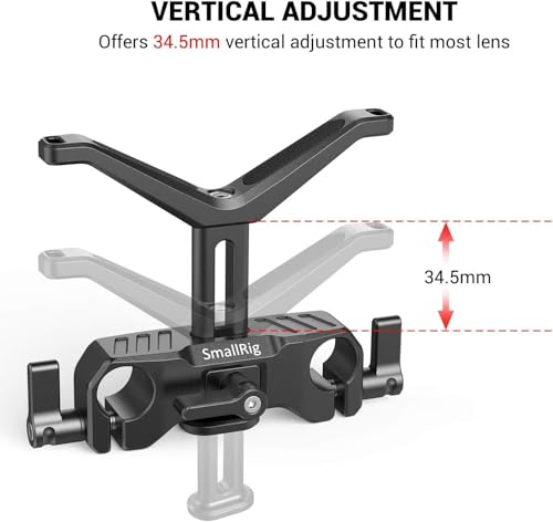 SMALLRIG Camera Base Plate Kit with 15mm LWS Rod Rail Clamp, 15mm Lens Support for Sony A6500 A6600 A6300, for Canon R5 R6, for Sony A7SIII / A7III, Both for Cameras & Cages - 4959 - style: Base Plate+Lens Support