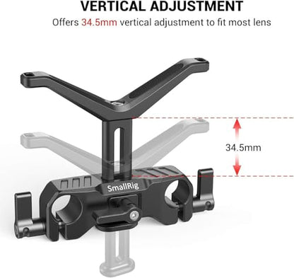 SMALLRIG Camera Base Plate Kit with 15mm LWS Rod Rail Clamp, 15mm Lens Support for Sony A6500 A6600 A6300, for Canon R5 R6, for Sony A7SIII / A7III, Both for Cameras & Cages - 4959 - style: Base Plate+Lens Support