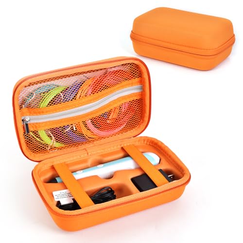 Hard Case Compatible with SCRIB3D P1/Advanced Printing 3D Pen, Portable Art Activity Set Carrier Case for Printing Strands and Accessories,Orange - color: Orange, size: Fits for SCRIB3D P1 Pen