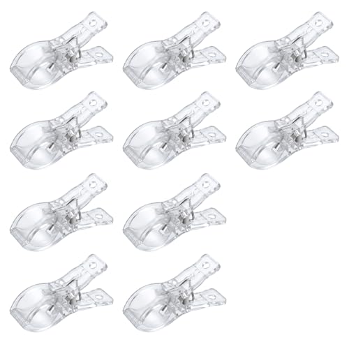 10 Pack 2.6-Inch Clips for Balloon Arch Backdrop, Heavy Duty Clear Background Clips, Balloon Arch Clamps for Wedding Photography Studio, balloon clamps, Transparent Spring Clips