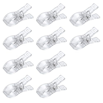 10 Pack 2.6-Inch Clips for Balloon Arch Backdrop, Heavy Duty Clear Background Clips, Balloon Arch Clamps for Wedding Photography Studio, balloon clamps, Transparent Spring Clips