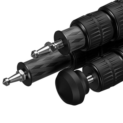 Leofoto LS-223CX+LH-25 Travel Tripod, Tabletop Tripod, Ranger Series, Carbon Fiber, 3 Leg Sections, Lightweight, Ball Head Set - color: LS-223CX+LH-25: Maxload 10kg-3 Sections
