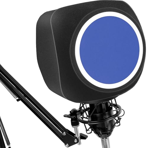 Microphone Isolation Ball, Microphone Isolation Shield Pop Filter for Microphone for Noise and Reflection Reduction, Sound-Absorbing Foam Cover for Recording Studios, Singing, Live Stream - color: Microphone Isolation Shield