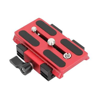 CAMVATE Quick Release Mount Base QR Plate Replacement Converter for Manfoto(Red)-3711