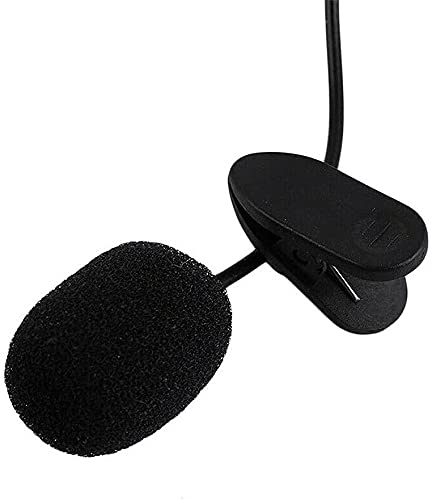 External Lavalier Microphone Wired 3.5mm Jack Hands Free Clip-on Lapel Mic for Podcast Recording Smartphone PC Laptop Durability
