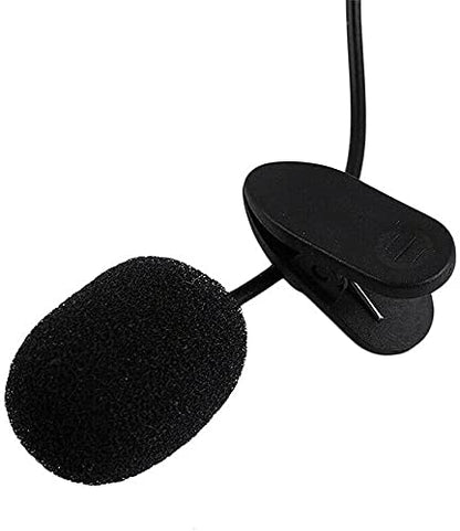 External Lavalier Microphone Wired 3.5mm Jack Hands Free Clip-on Lapel Mic for Podcast Recording Smartphone PC Laptop Durability