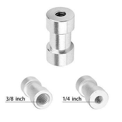 22Pack ChromLives Camera Screw Adapter 1/4 to 1/4 Screw to 3/8 Tripod Adapters Converter Brass Screws Spigot Mount Set for Camera Tripod Monopod Ballhead Flash Light,Combo Pack - color: 22Pcs Camera Screw