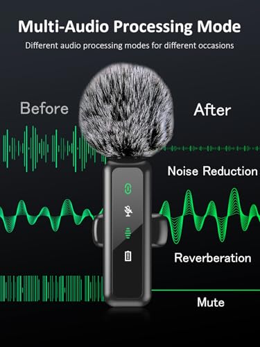 BILIWAL Wireless Lavalier Microphone, Noise Cancelling Lapel Recording Entry-Level 2 Pack Mics, Lightning Port for iPhone 5-14 Series - style: Lightning RX Mic