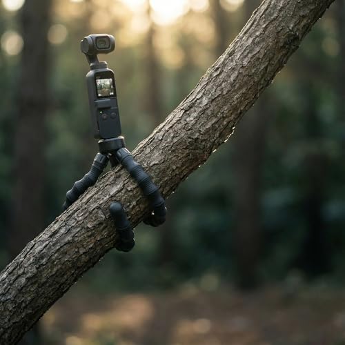 Mini Tripod Flexible Desktop Stand Compact Tripod Compatible with DJI Pocket 3, Action Camera, GoPro Hero, Insta360 X5 X3 X4