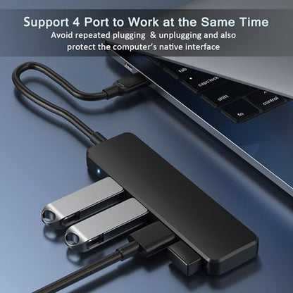 USB Hub, VIENON 4-Port USB 3.0 Hub USB Splitter USB Expander for Laptop, Xbox, PS4/5, Flash Drive, HDD, Console, Printer, Camera,Keyborad, Mouse-3.3ft - size: 3FT