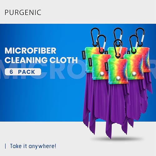 Microfiber Cloth & Glasses Wipes (6 Pack) Lens & Glasses Cleaning Cloth - Eye Glass Clean Cloths - Eyeglass Cleaning Cloth - Glass Cleaning Cloth - Camera Lenses & Gadget Delicate Screens - Tie Dye - color: Tie Dye, size: 6 Pack
