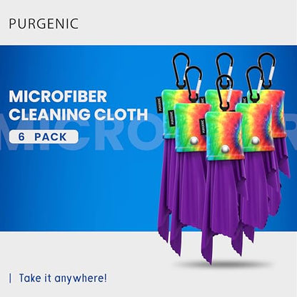Microfiber Cloth & Glasses Wipes (6 Pack) Lens & Glasses Cleaning Cloth - Eye Glass Clean Cloths - Eyeglass Cleaning Cloth - Glass Cleaning Cloth - Camera Lenses & Gadget Delicate Screens - Tie Dye - color: Tie Dye, size: 6 Pack