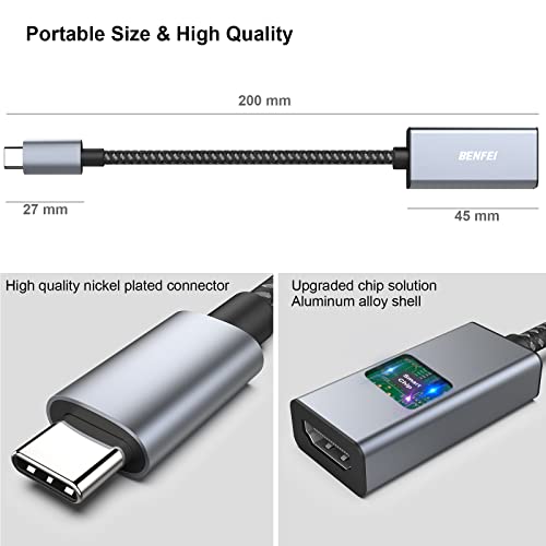 BENFEI 2 Pack USB C to HDMI Adapter 4K@60Hz, USB Type-C to HDMI Adapter [Thunderbolt 3/4/5 Compatible] with iPhone 15 Pro/Max, MacBook Pro/Air 2023, iPad Pro, iMac, S23, XPS 17, Surface Book - size: 2 Pack, style: 4K@60Hz