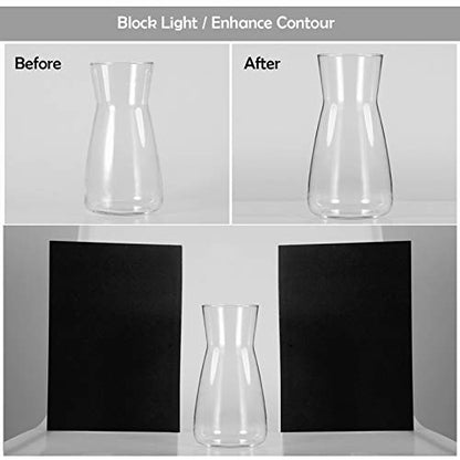 Meking 3 in 1 Photography Reflector Cardboard, 17"x12"/42x30cm A3 Folding Light Diffuser Board for Still Life, Product and Food Photo Shooting - Black, Silver and White - size: 1Pcs A3 Black Silver White