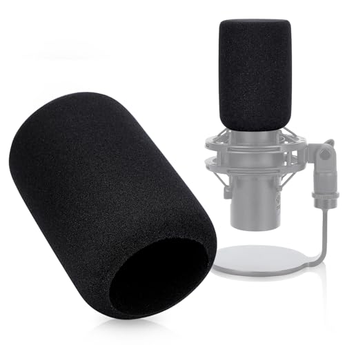 YOUSHARES Mic Windscreen for HyperX QuadCast2 - Foam Mic Covers Improve Recording Quality, Professional Hyperx QuadCast 2 Pop Filter - color: Black-B(compatible with HyperX QuadCast 2)