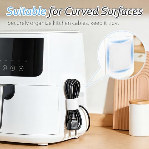 Cable Management Under Desk, Znben Detachable Cable Straps Heavy Duty Hook and Loop Cable Ties Reusable 20 Pack White - color: White