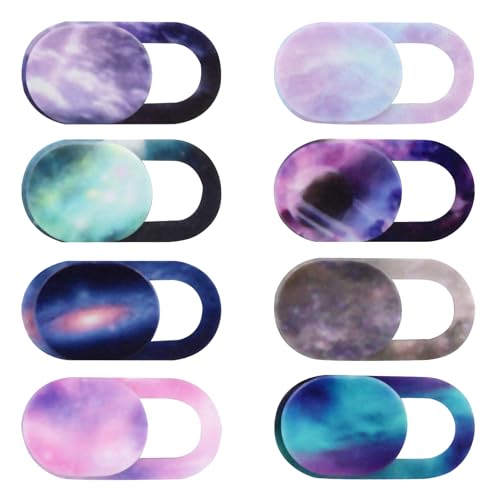 Camera Cover Slide 8 Packs, Webcam Cover Ultra Thin Sticker Privacy Protector fit for MacBook Pro, iMac, iPad Pro, and More Laptop or Tablet, Colorful Space - color: Colorful Space ( 8S )